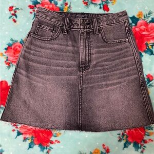 Abercrombie & Fitch Gray A-Line Denim Skirt